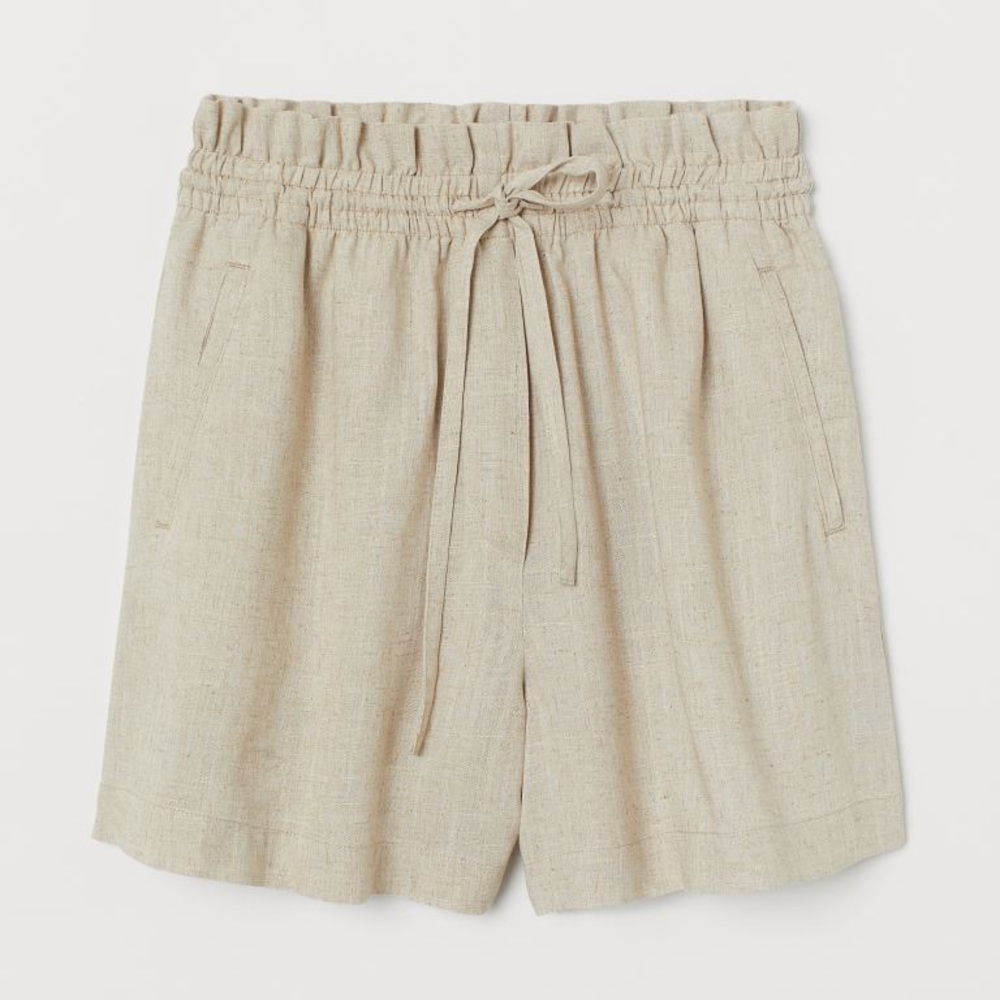 H&M Linen Blend Shorts Beige - NWT